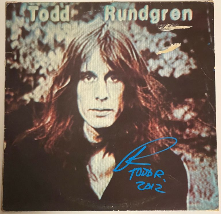 Todd Rundgren signed 1978 Hermit of Mink Hollow LP Album Cover Only -Warner Bros