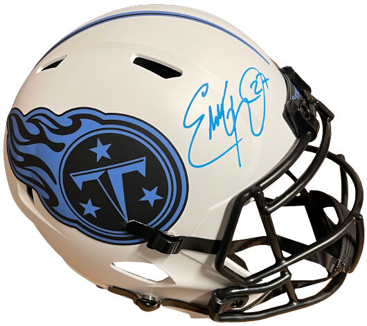 Eddie George signed Tennessee Titans Lunar Eclipse Speed FS Rep Helmet #27- BAS