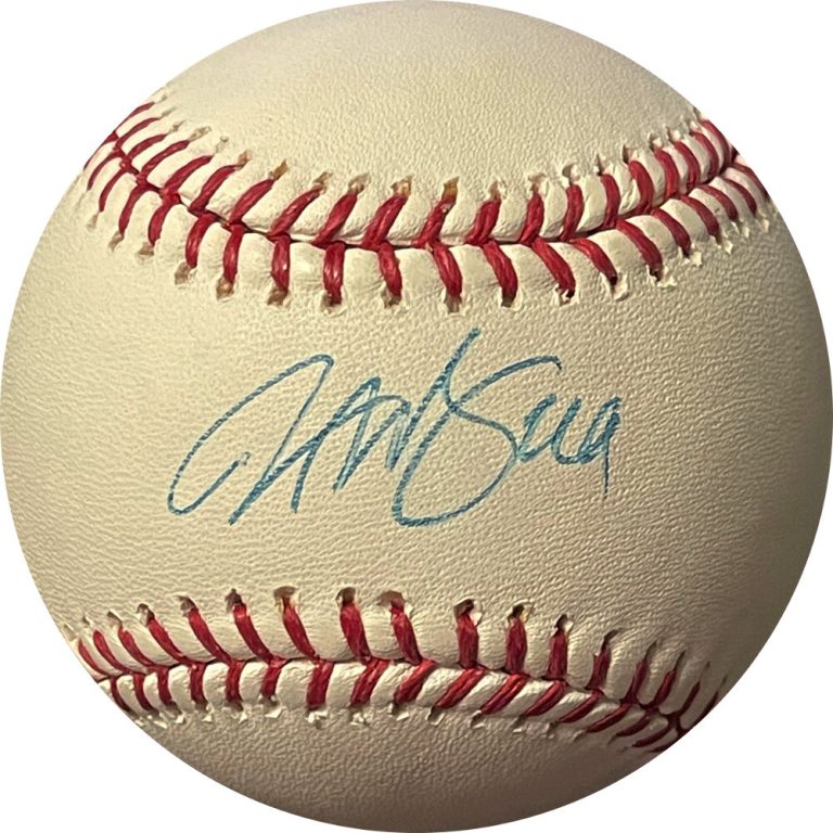 Vance Worley signed Rawlings Official Major League Baseball light sig- MLB Holo