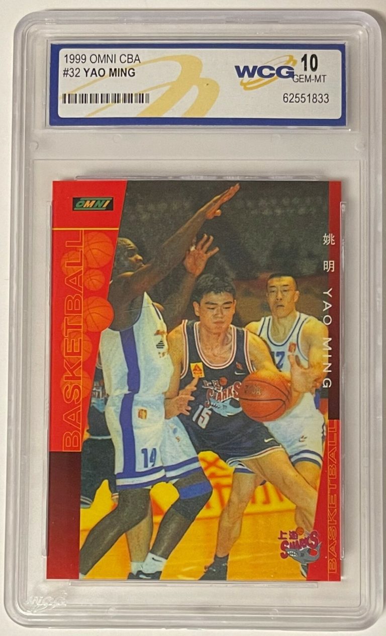 Yao Ming 1999 Omni CBA Shanghai Sharks Rookie Card (RC) #32 WCG Graded Gem Mt 10