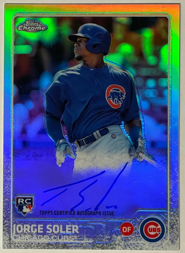 Jorge Soler signed 2015 Topps Chrome Rookie Card (RC) #AR-JS- LTD 377/499