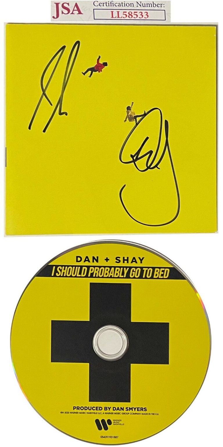 Dan + Shay Duo signed 2020 “I Should Probably Go To Bed” Album Cover w/ CD - JSA