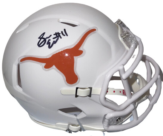 Sam Ehlinger signed Texas Longhorns Riddell Speed Mini Helmet #11- JSA Witnessed