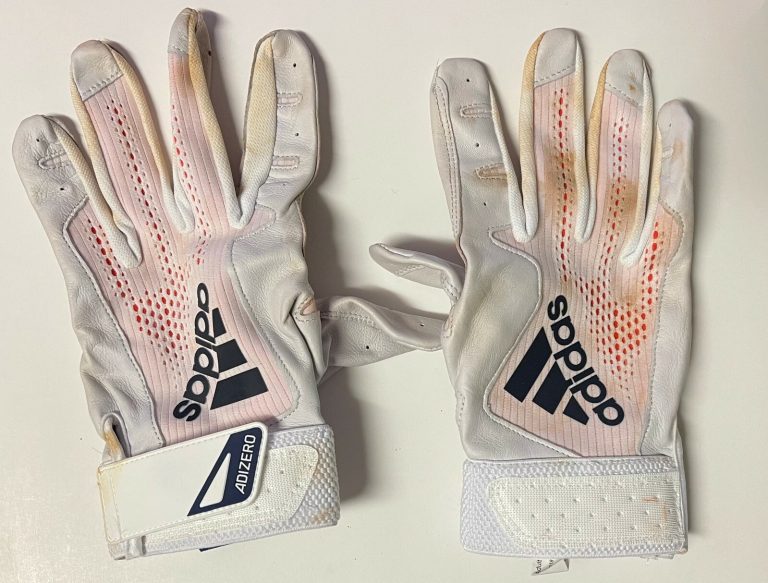 Carlos Correa Astros Game Worn Used Adidas White CC1 Batting Gloves XL Pair- COA
