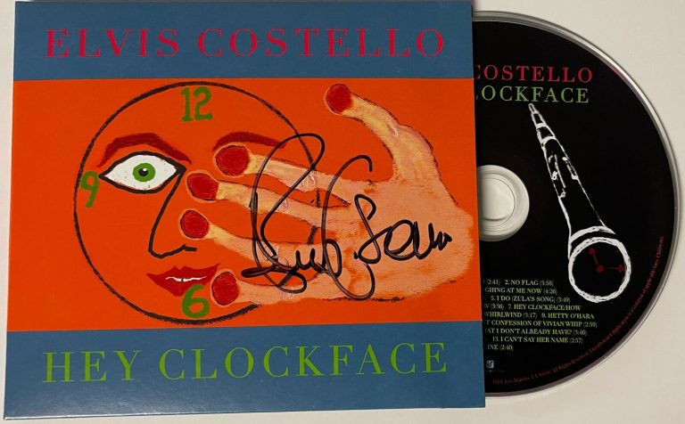 Elvis Costello signed 2020 Hey Clockface Album Hard Cover Booklet w/ CD - COA