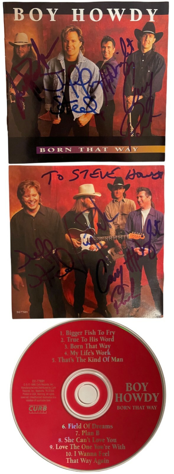 Boy Howdy Band signed 1995 Born That Way Album Cover Booklet w/ CD (4 sigs) –COA
