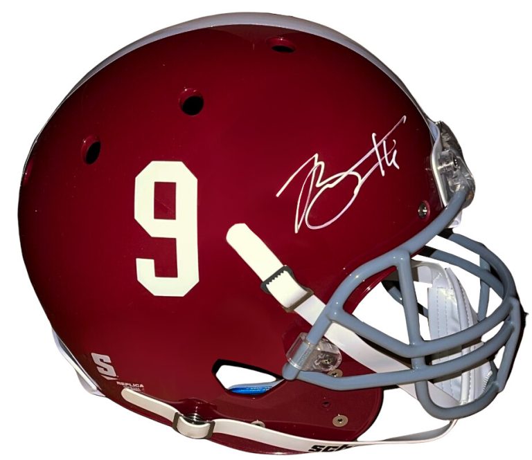 Bryce Young signed Alabama Crimson Tide Schutt #9 FS Rep Helmet- Beckett Witness