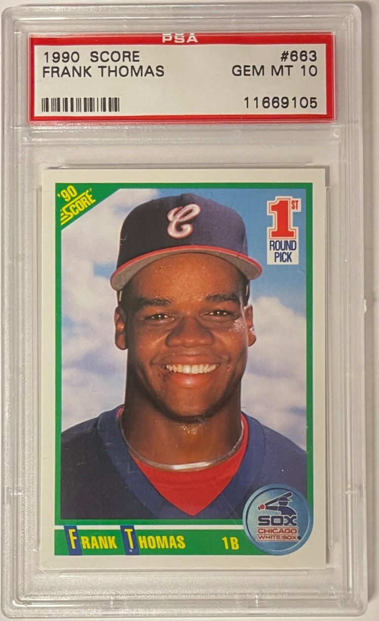Frank Thomas 1990 Score Rookie RC Card #663- PSA Graded 10 Gem Mint (White Sox)