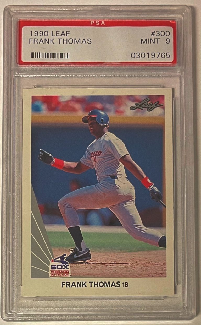 Frank Thomas 1990 Leaf Rookie Card (RC) #300 White Sox - PSA Graded 9 Mint