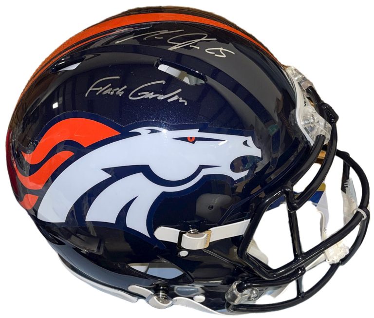Melvin Gordon signed Denver Broncos Riddell Speed Proline FS Helmet Flash Radtke