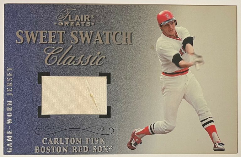 Carlton Fisk 2003 Fleer/Flair Greats Sweet Swatch Game Used Jersey Card 205/1200