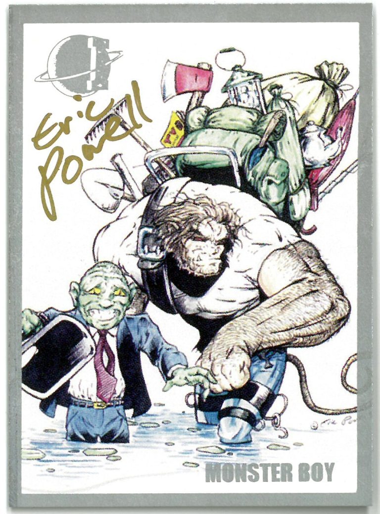 Eric Powell Signed 1994 Dilemma Productions Best Cellars MONSTER BOY Card - COA