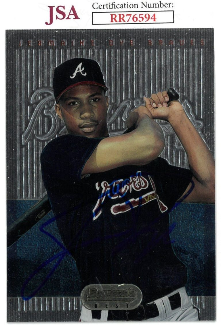 Jermaine Dye signed 1995 Bowman's Best Rookie Card (RC) #21- JSA #RR76594