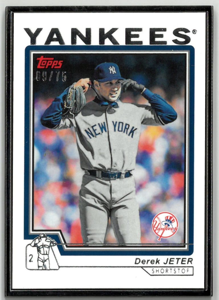 Derek Jeter Yankees 2014 Topps Update Framed Reprints/Black Card 2004- 09/75