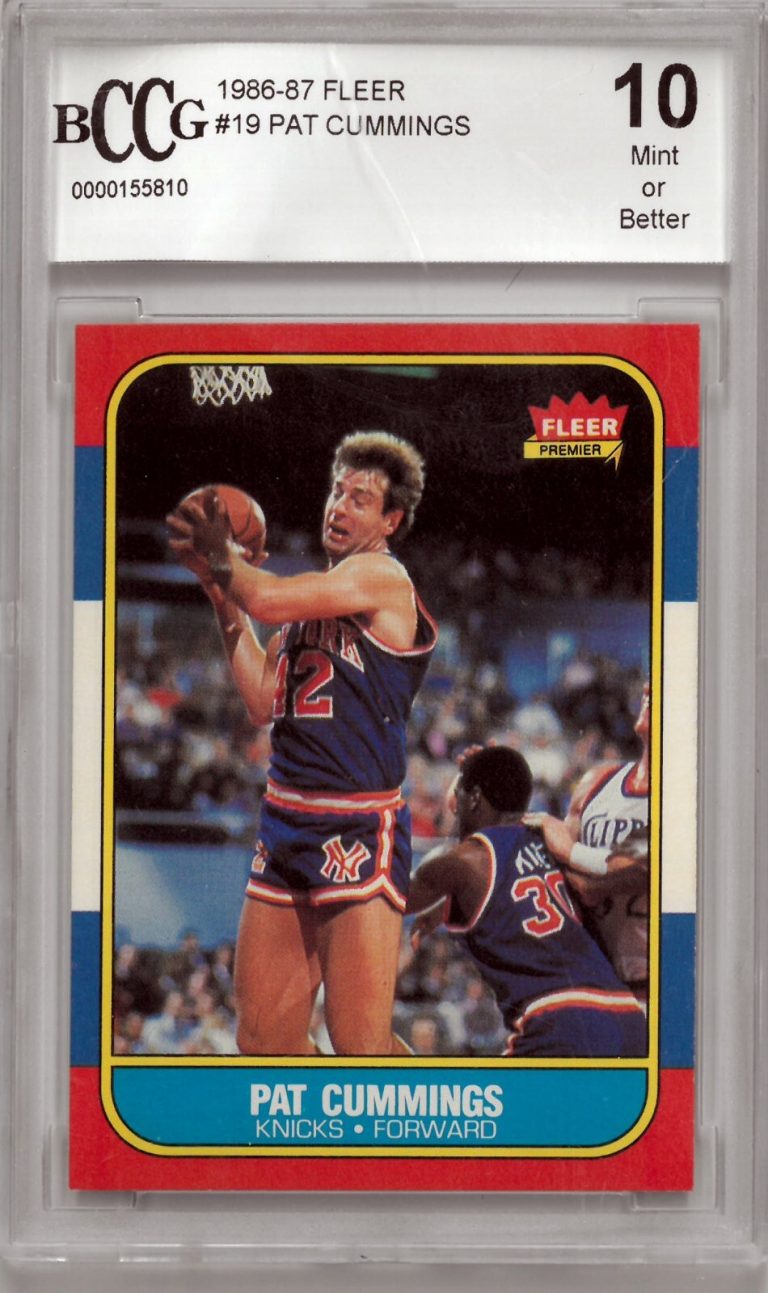 Pat Cummings 1986-87 Fleer Basketball Card #19- BCCG Graded 10 Mint or Better