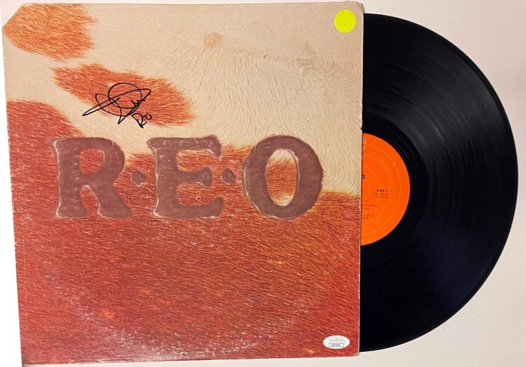Kevin Cronin signed REO Speedwagon 1976 R.E.O. Album/Record/LP -JSA #AC92442