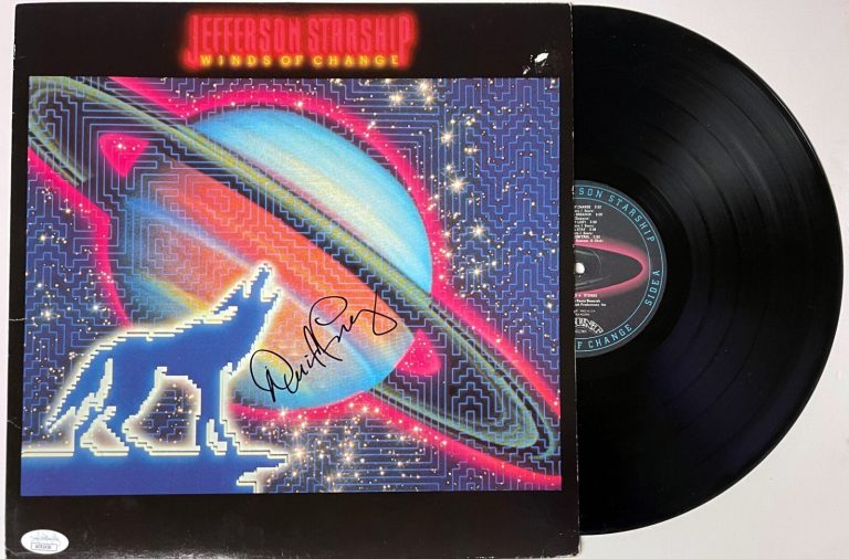 David Frieberg signed Jefferson Starship 1982 Winds of Change Album/Record- JSA