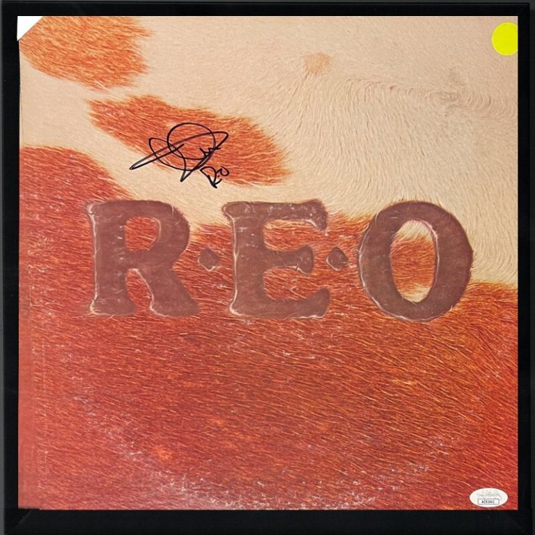 Kevin Cronin signed REO Speedwagon 1976 R.E.O. Album/Record/LP Framing- JSA