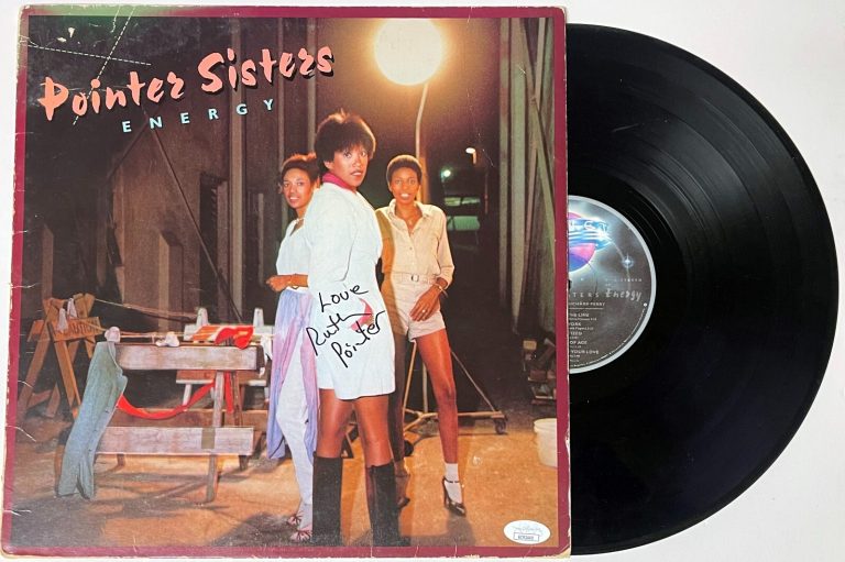 Ruth Pointer signed 1978 The Pointer Sisters Energy Album Cover/LP/Vinyl - JSA