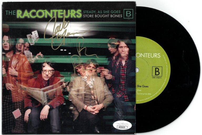 Brendan Benson/Jack Lawrence signed Racounteurs 2006 Steady, As She Goes 45 -JSA