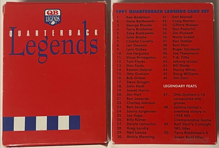 1991 Quarterback/QB Legends Football Set w/ 50 Cards - New