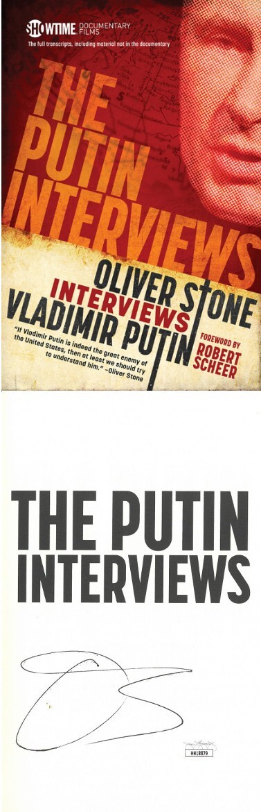 Oliver Stone signed 2017 The Putin Interviews Hardcover Book - JSA