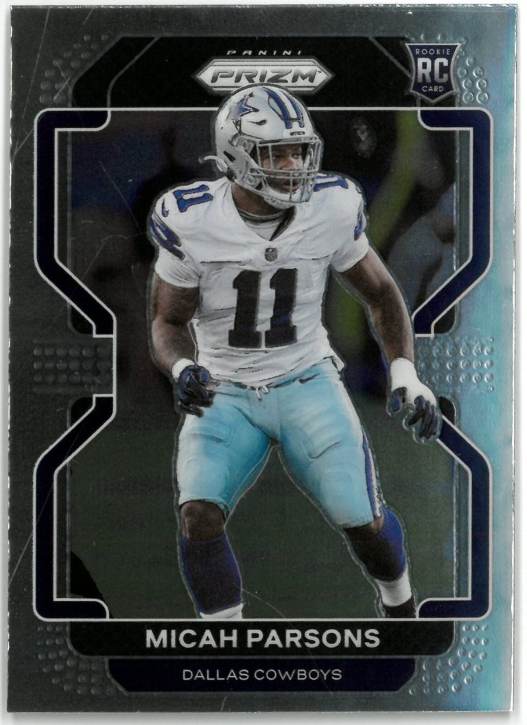 Micah Parsons 2021 Panini Prizm Football Rookie Card (RC) #382 (Dallas Cowboys)