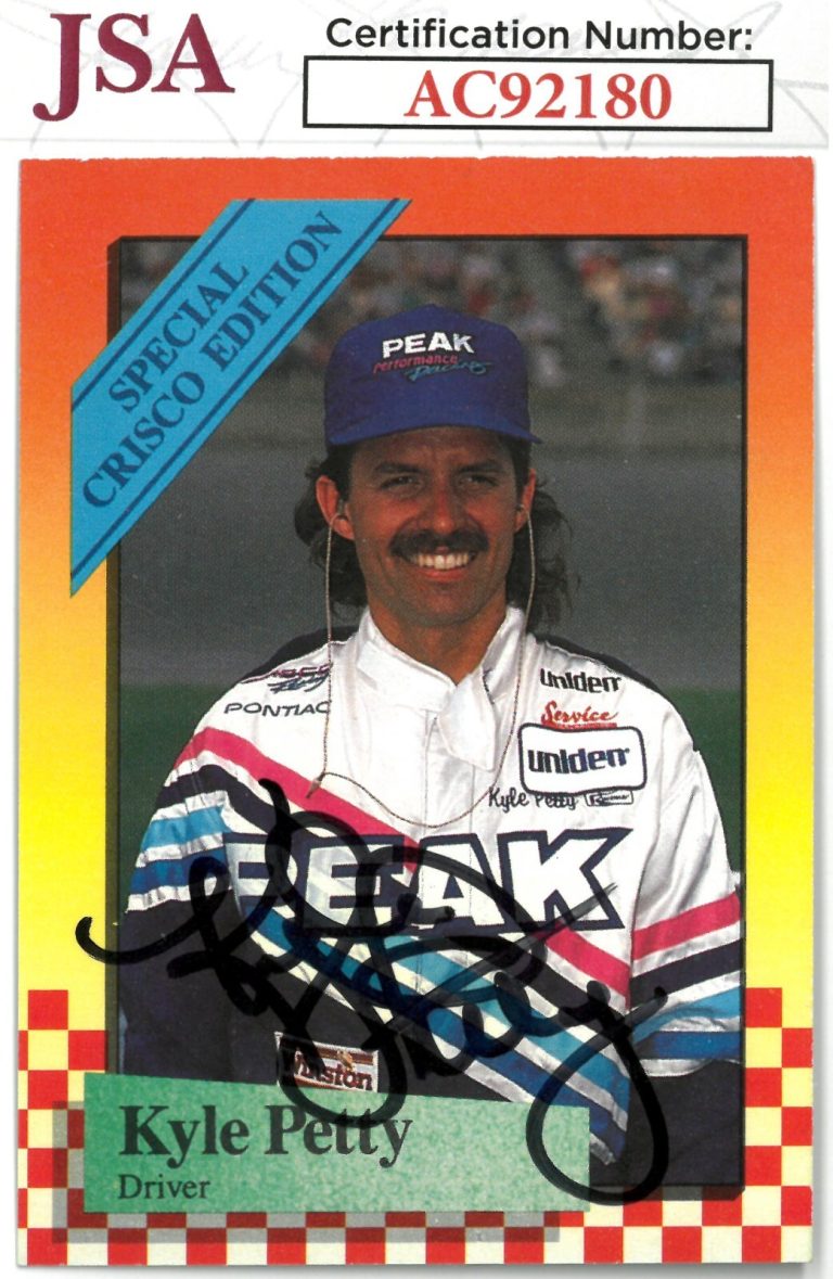 Kyle Petty signed 1989 Maxx Nascar Card #12- JSA #AC92180