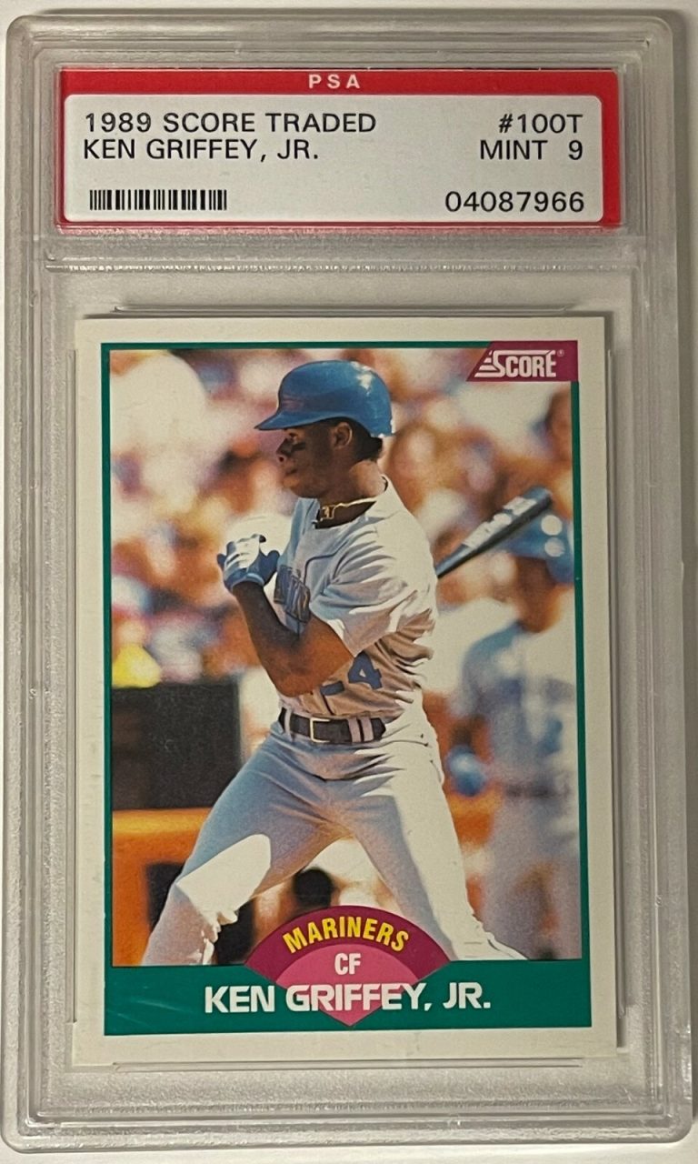 Ken Griffey, Jr. 1989 Score Traded Rookie Card (RC) #100T- PSA Graded 9 Mint
