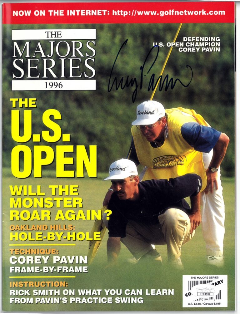 Corey Pavin signed 1996 The Major Series Full Magazine- JSA #EE63388