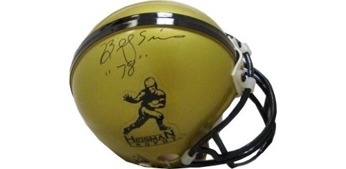 Billy Sims signed Heisman Logo Mini Helmet '78 (Oklahoma Sooners)  - Tri-Star