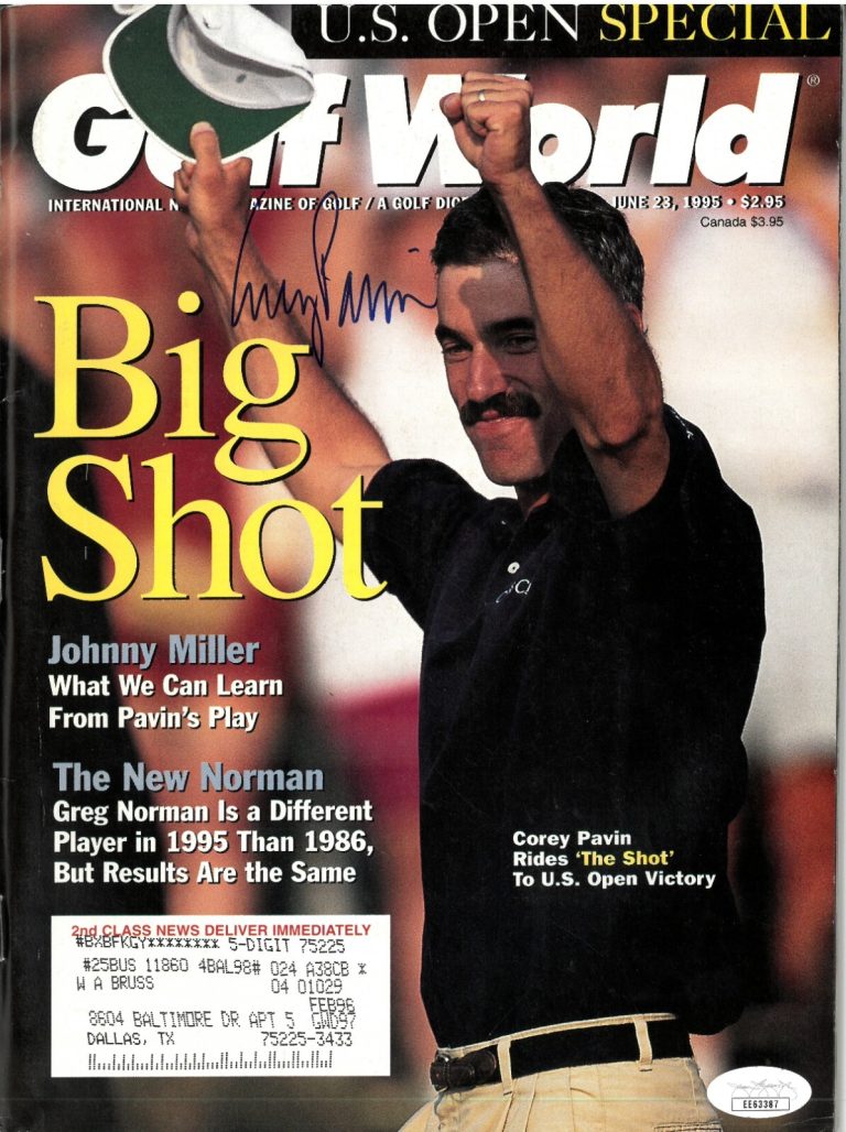 Corey Pavin signed Golf World Full Magazine 6/23/1995- JSA (US Open Victory)