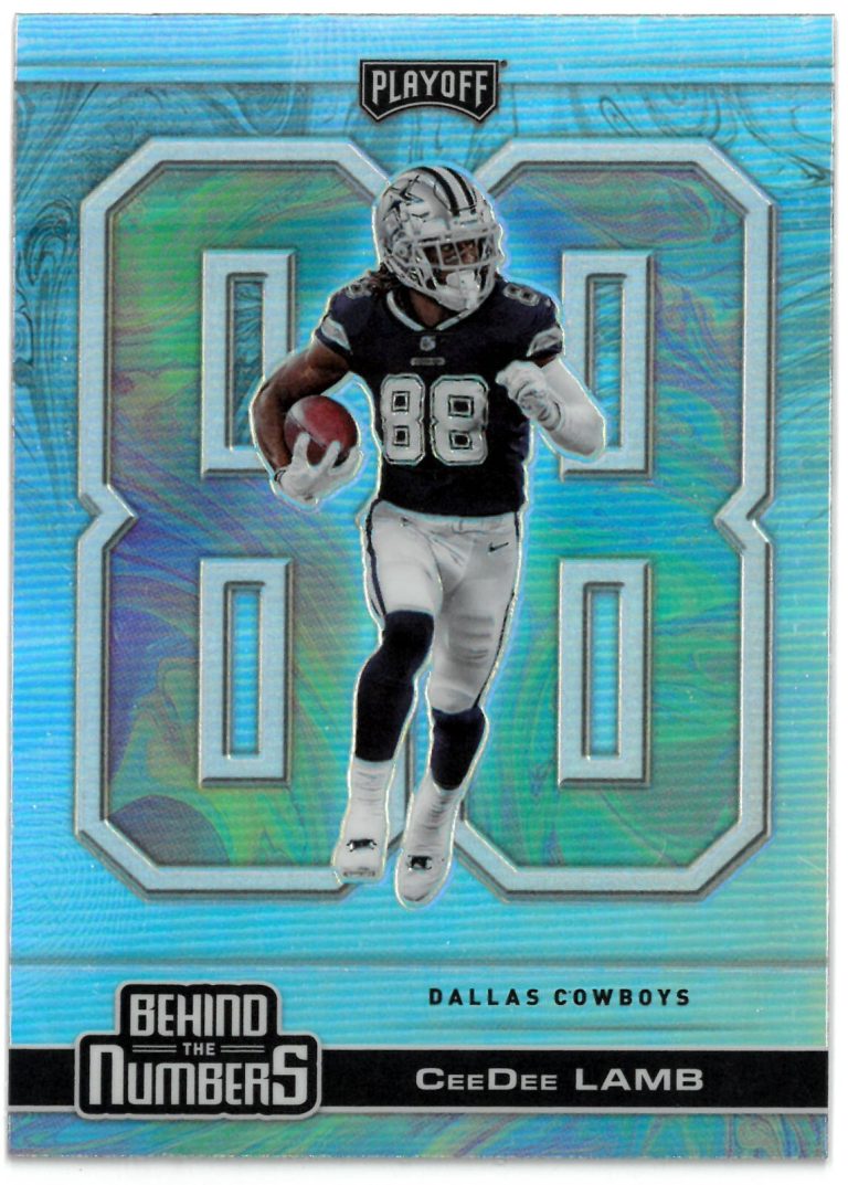 CeeDee Lamb 2020 Panini Playoff Prizm Behind the Numbers Rookie Card (RC) BTN-28