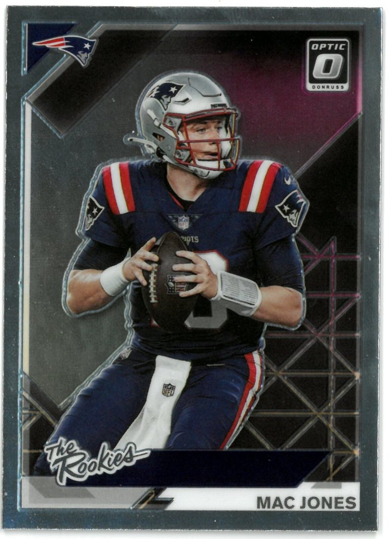 Mac Jones 2021 Donruss Optic The Rookies Insert Card (RC) #TR-6 (Patriots)
