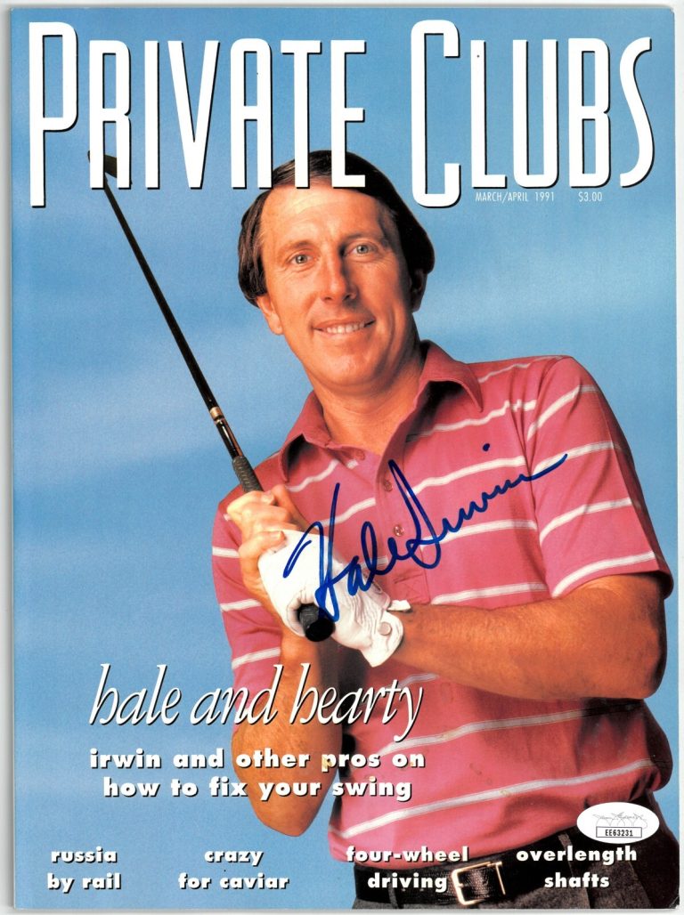 Hale Irwin signed Private Clubs Full Magazine March/April 1991- JSA