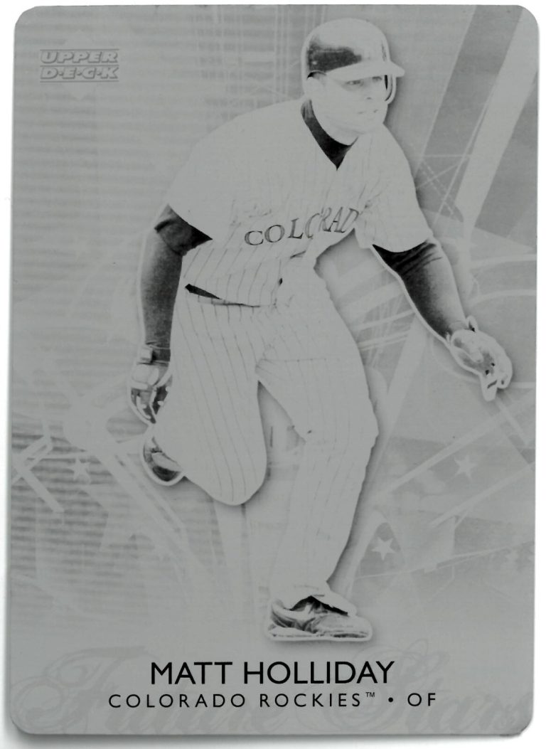 Matt Holliday 2006 Upper Deck Future Stars Black Printing Plate #25 One-of-One