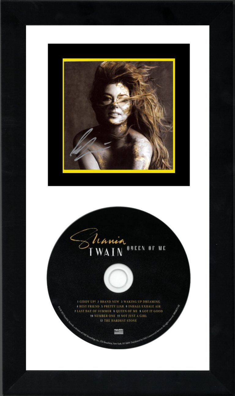 Shania Twain signed 2023 Queen of Me Art Card Album Cover Booklet/CD Framed COA