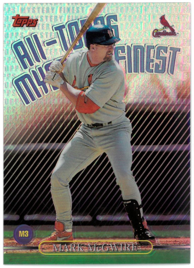 Mark McGwire 1999 All-Topps Mystery Finest Refractor Card #M3 (Cardinals)