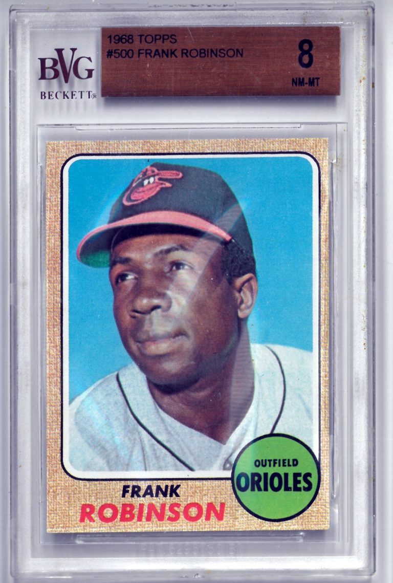 Frank Robinson 1968 Topps Baseball Card #500- BVG Graded 8 NM-MT (Sub Grades/HOF