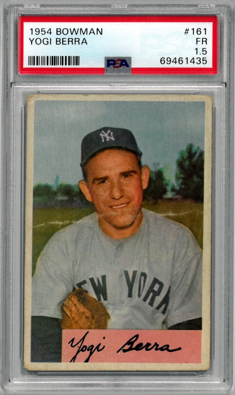 Yogi Berra 1954 Bowman Baseball Card #161- PSA Graded 1.5 FR (New York Yankees)