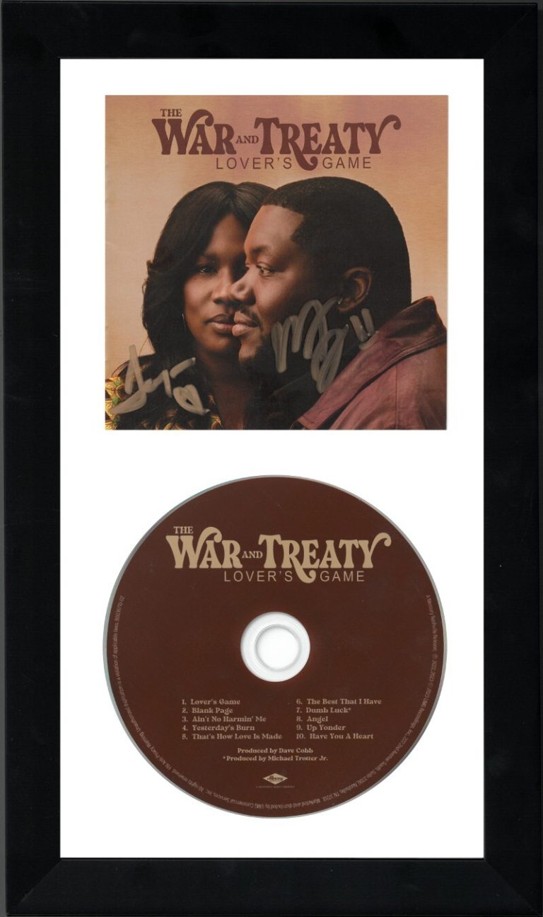 The War & Treaty Dual Signed 2023 Lover's Game Album Cover Booklet/CD Framed-COA
