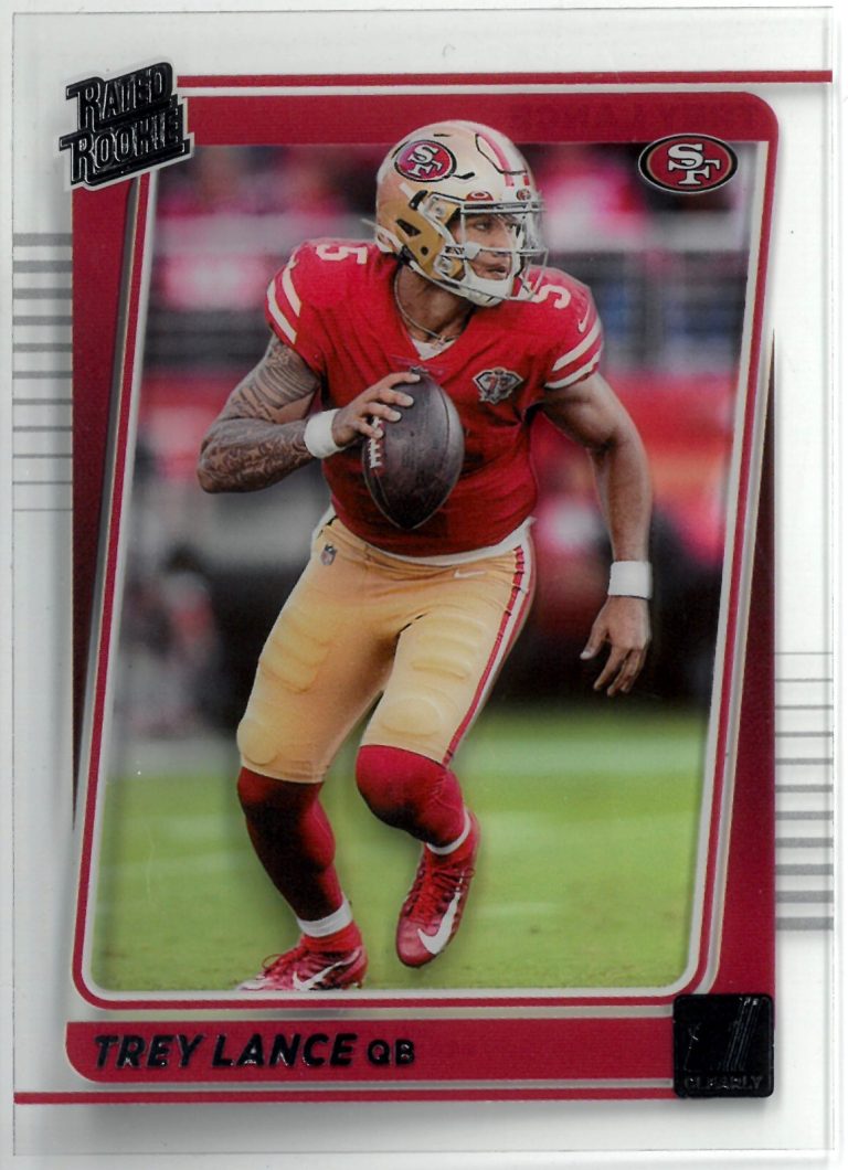 Trey Lance 2021 Panini Clearly Donruss Rated Rookie Card (RC) #54 (49ERS)