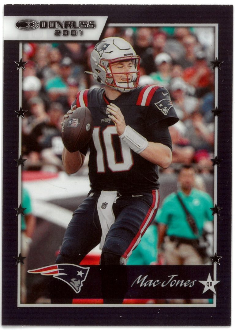 Mac Jones 2021 Panini Clearly Donruss Retro 2000 Silver Holo Rookie Card (RC)