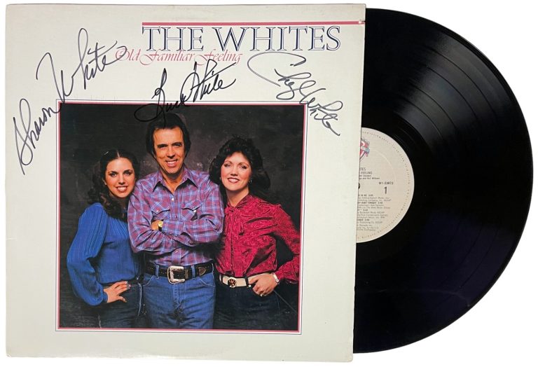The Whites triple signed 1983 Old Familiar Feeling Album/Vinyl Record 3 sigs-JSA