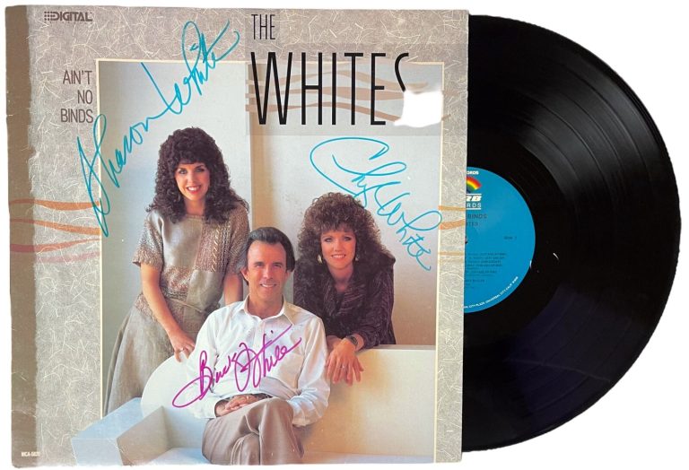 The Whites triple signed 1987 Ain't No Binds Feeling Album/Vinyl Record 3sig JSA