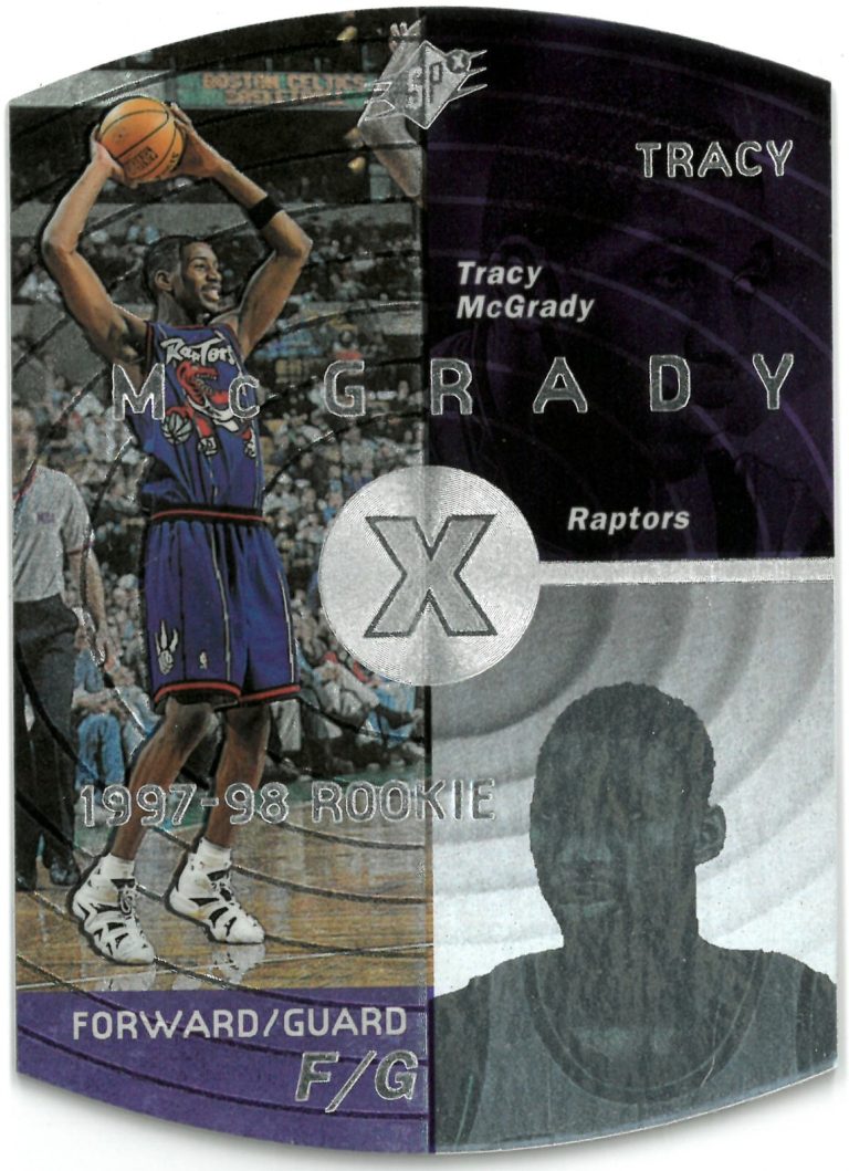 Tracy McGrady 1997-98 Upper Deck SPX Die Cut Silver Rookie Card #42 (Raptors)