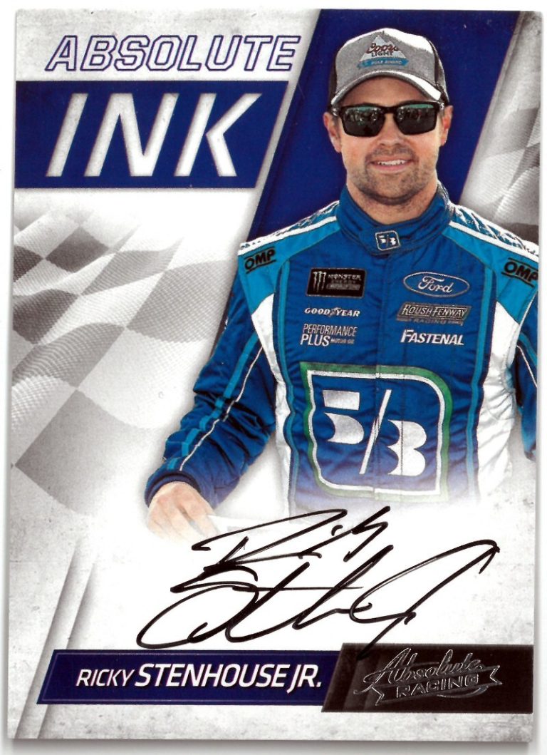 Ricky Stenhouse, Jr. signed 2017 Panini Absolute Ink Racing NASCAR On Card Auto