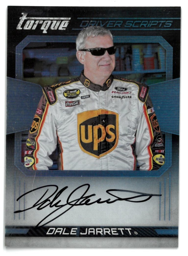 Dale Jarrett signed 2017 Panini Torque Racing Driver Scripts On Card Auto #DS-DJ