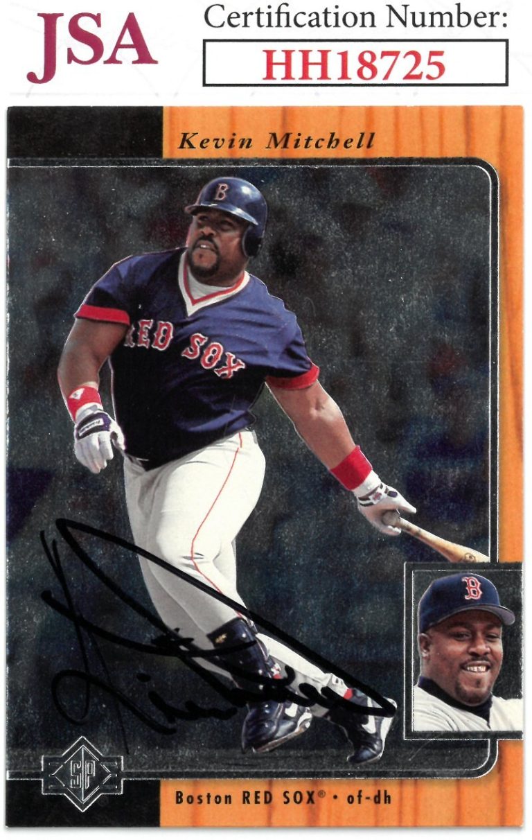 Kevin Mitchell signed 1996 Upper Deck SP Baseball On Card Auto #42- JSA #HH18725