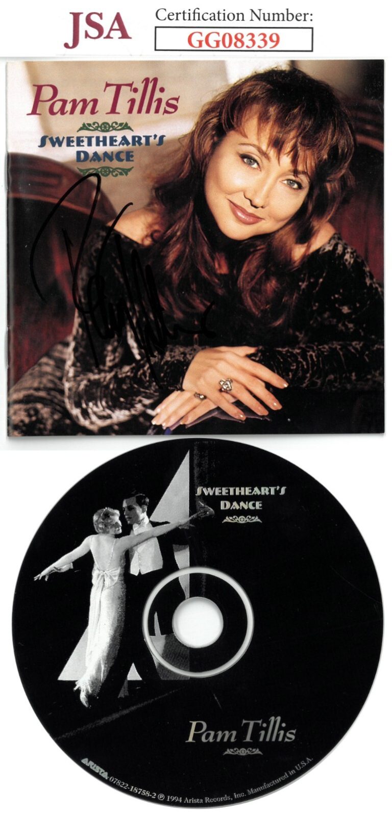 Pam Tillis signed 1994 Sweetheart's Dance Album Cover Booklet w/ CD & Case- JSA